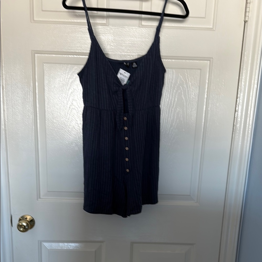 Chic Black Button-Down Romper - image 1